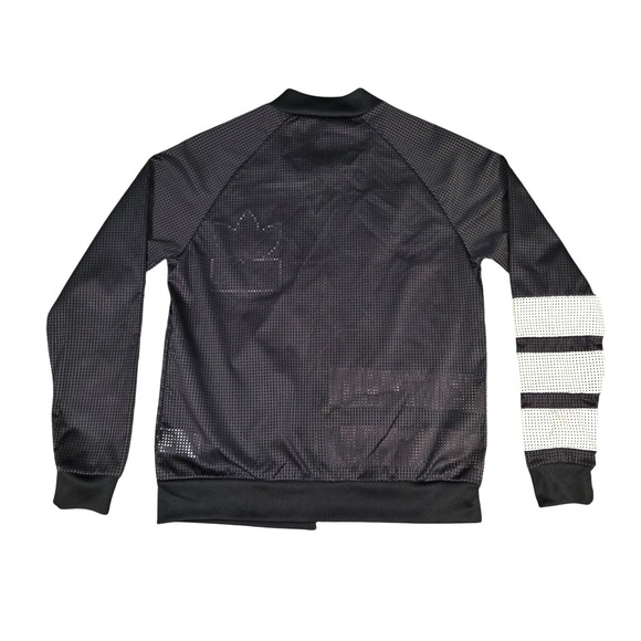 Adidas Originals Berlin 3 Stripes Trefoil 1972 Jacket‎ Mesh Black White Medium - Picture 5 of 12